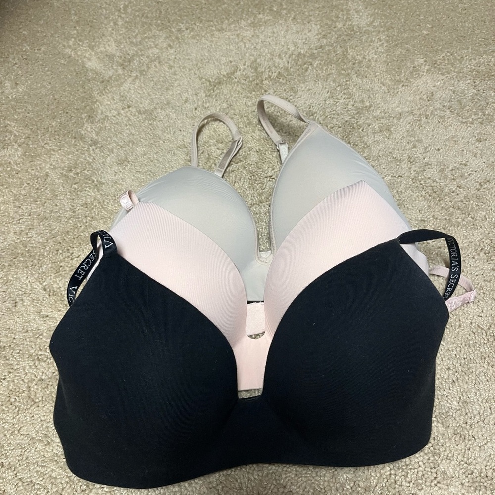 Victoria's Secret Women's Bra Set - Black, Pink, Tan